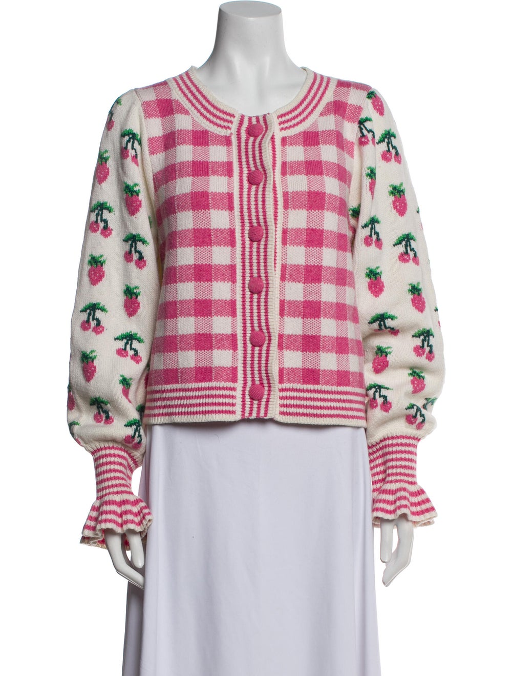 LoveShackFancy Nylon Evening Jacket Neutrals & Pi… - image 1