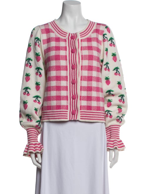 LoveShackFancy Nylon Plaid Print Evening Jacket