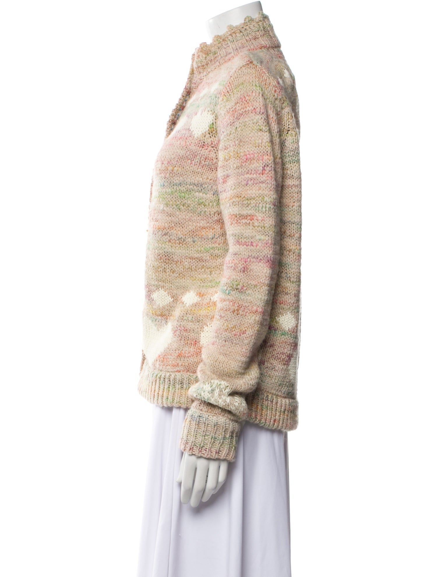 LoveShackFancy Printed Mock Neck Sweater