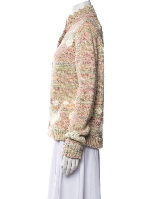 LoveShackFancy Printed Mock Neck Sweater