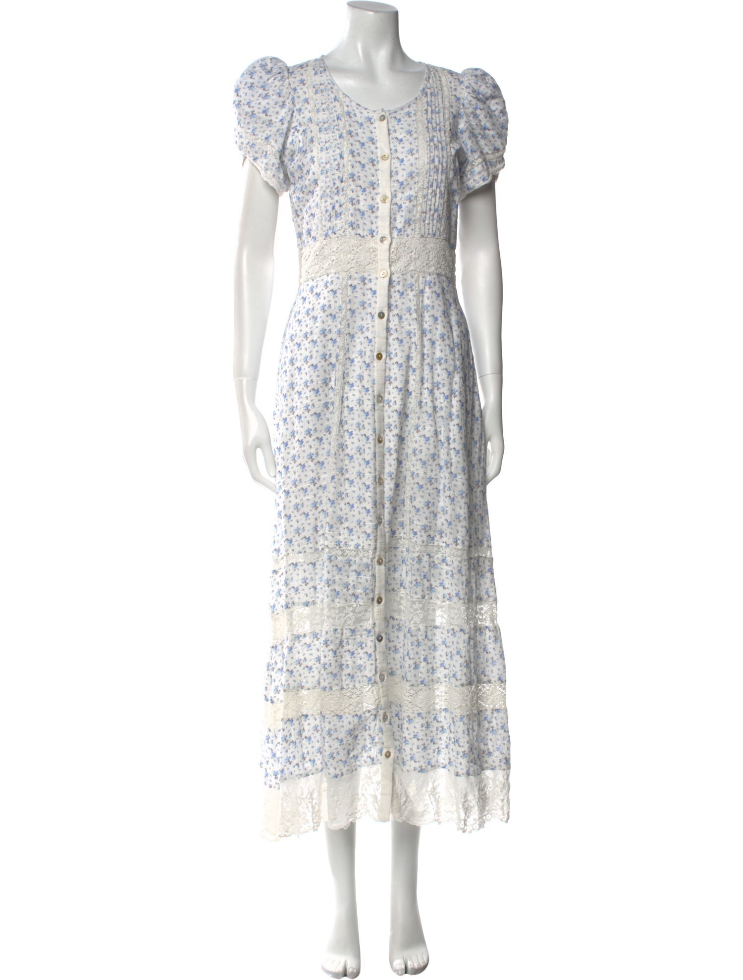 LoveShackFancy Floral Print Long Dress