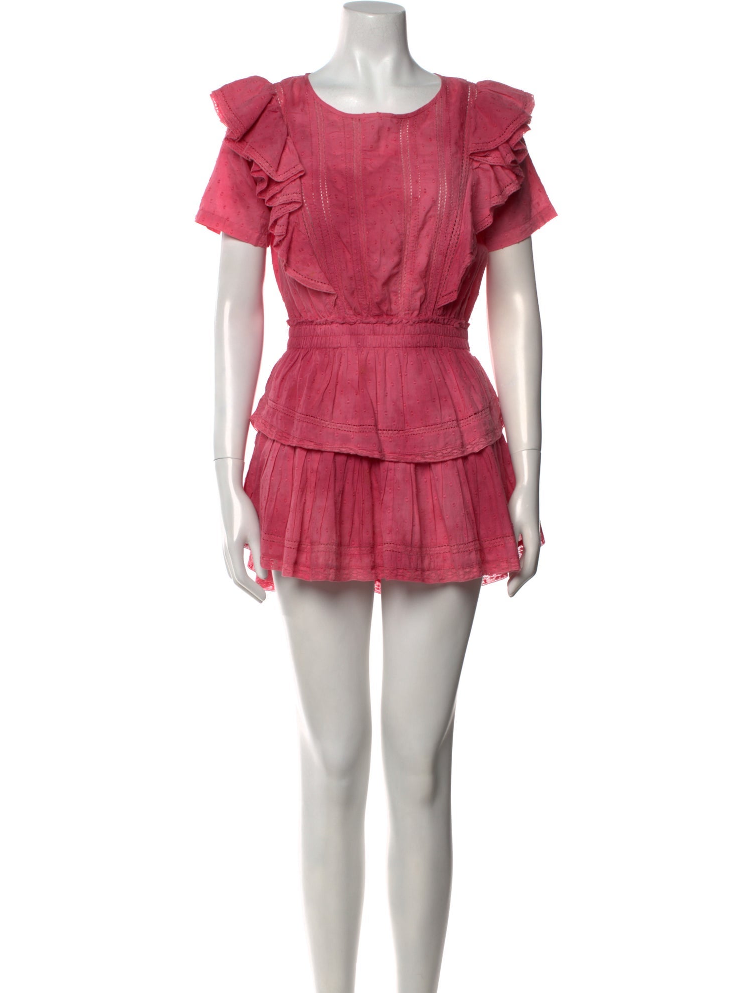 LoveShackFancy Scoop Neck Mini Dress