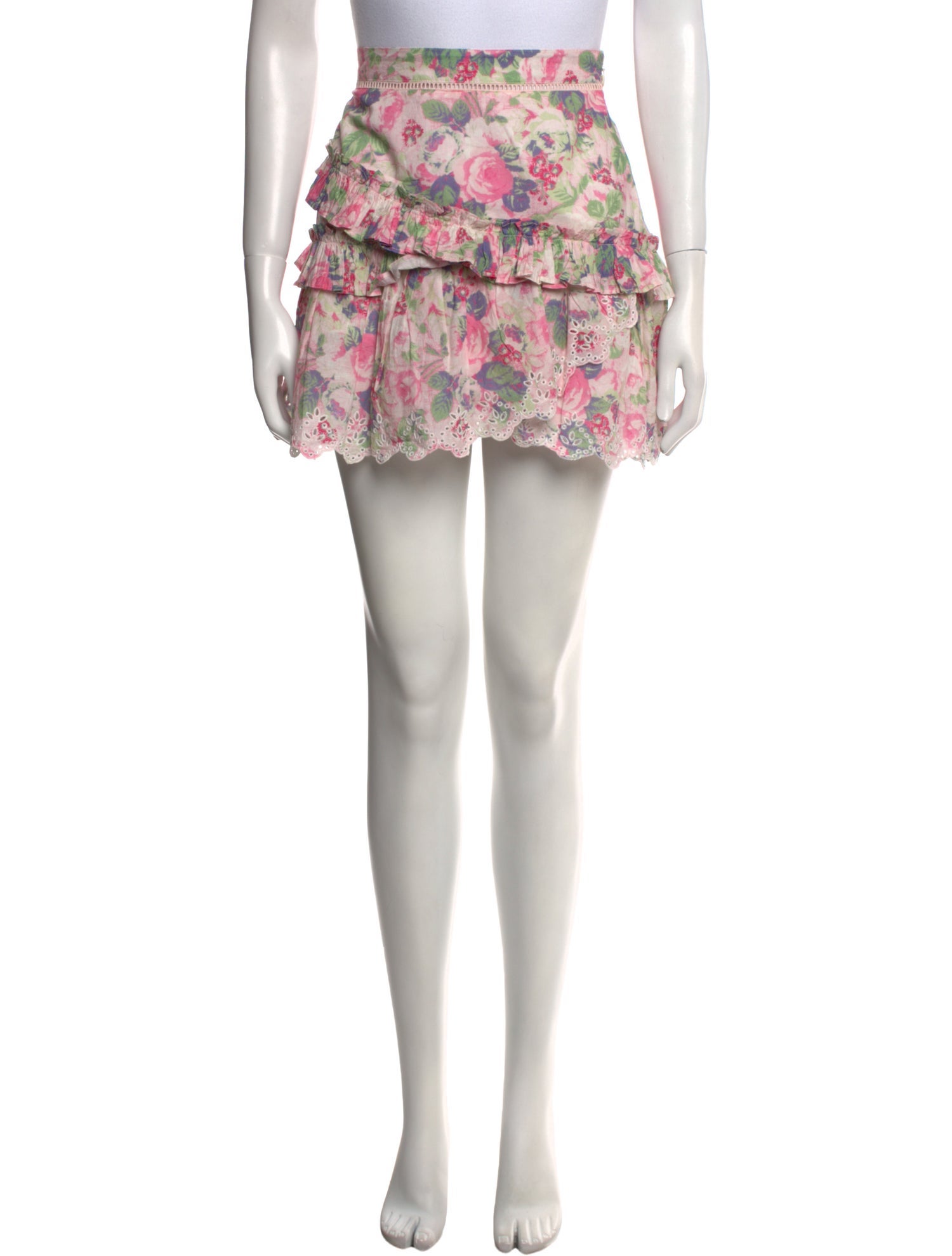 LoveShackFancy Printed Mini Skirt