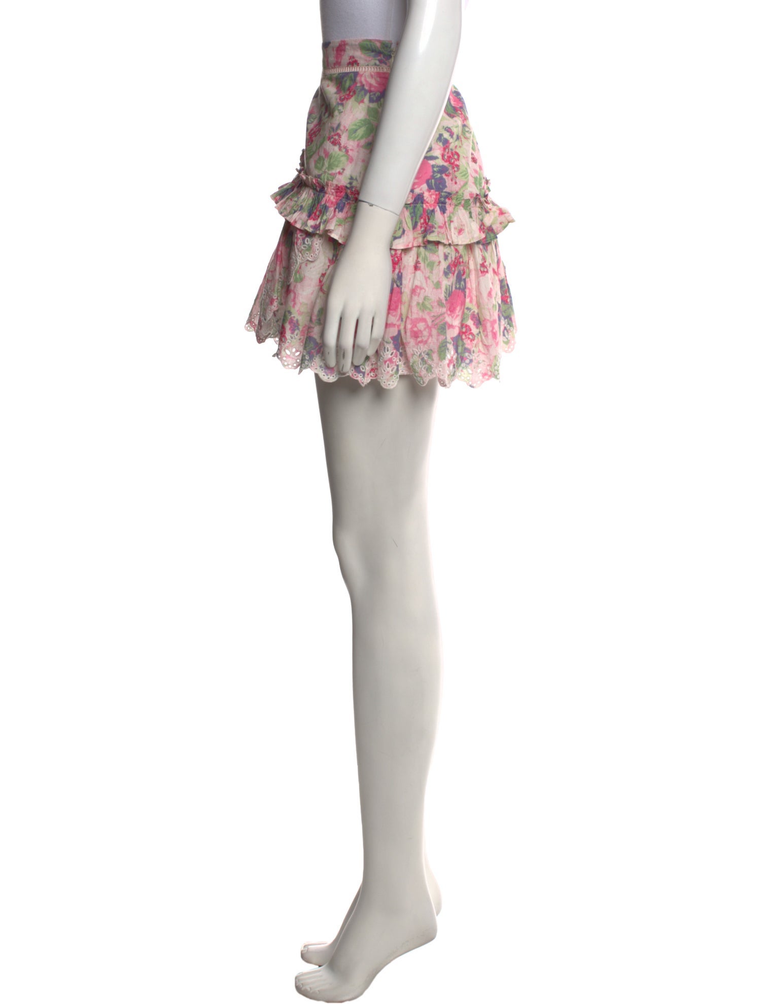 LoveShackFancy Printed Mini Skirt