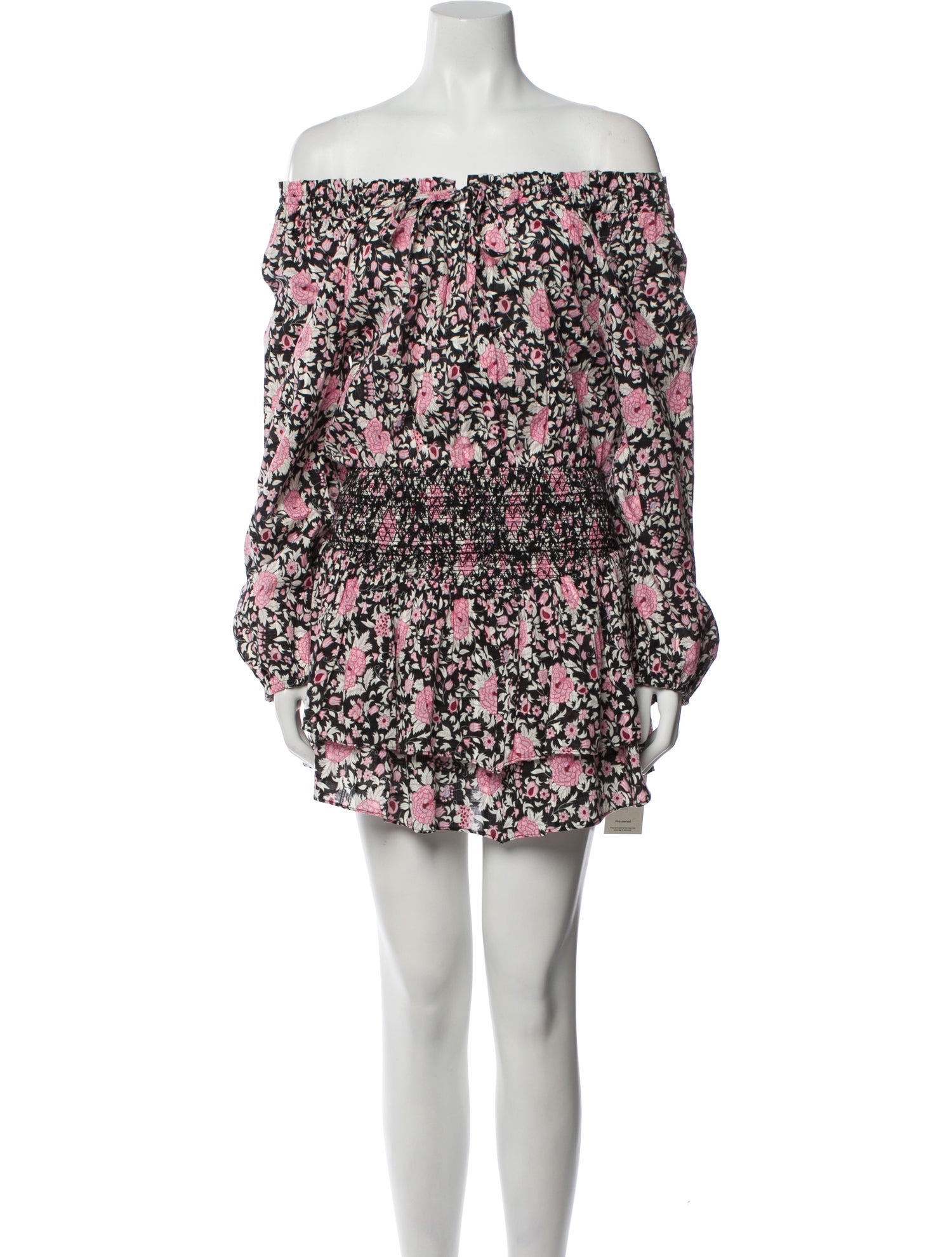 LoveShackFancy Floral Print Mini Dress