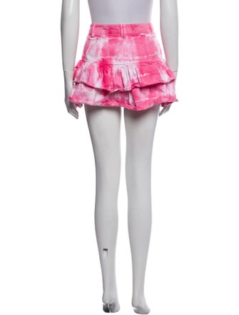 LoveShackFancy Tie-Dye Print Mini Skirt