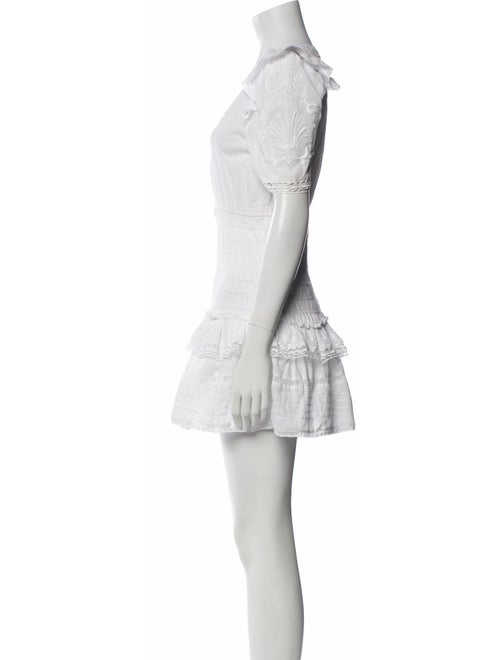 LoveShackFancy V-Neck Mini Dress