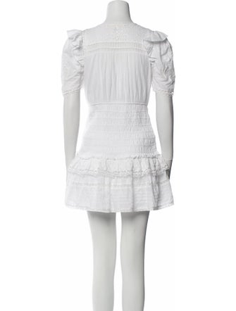 LoveShackFancy V-Neck Mini Dress