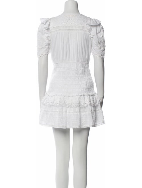 LoveShackFancy V-Neck Mini Dress