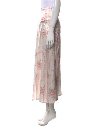 LoveShackFancy Silk Midi Length Skirt