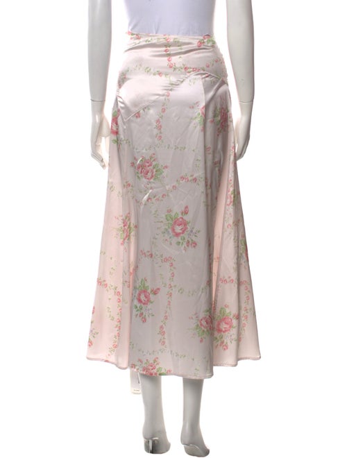 LoveShackFancy Silk Midi Length Skirt