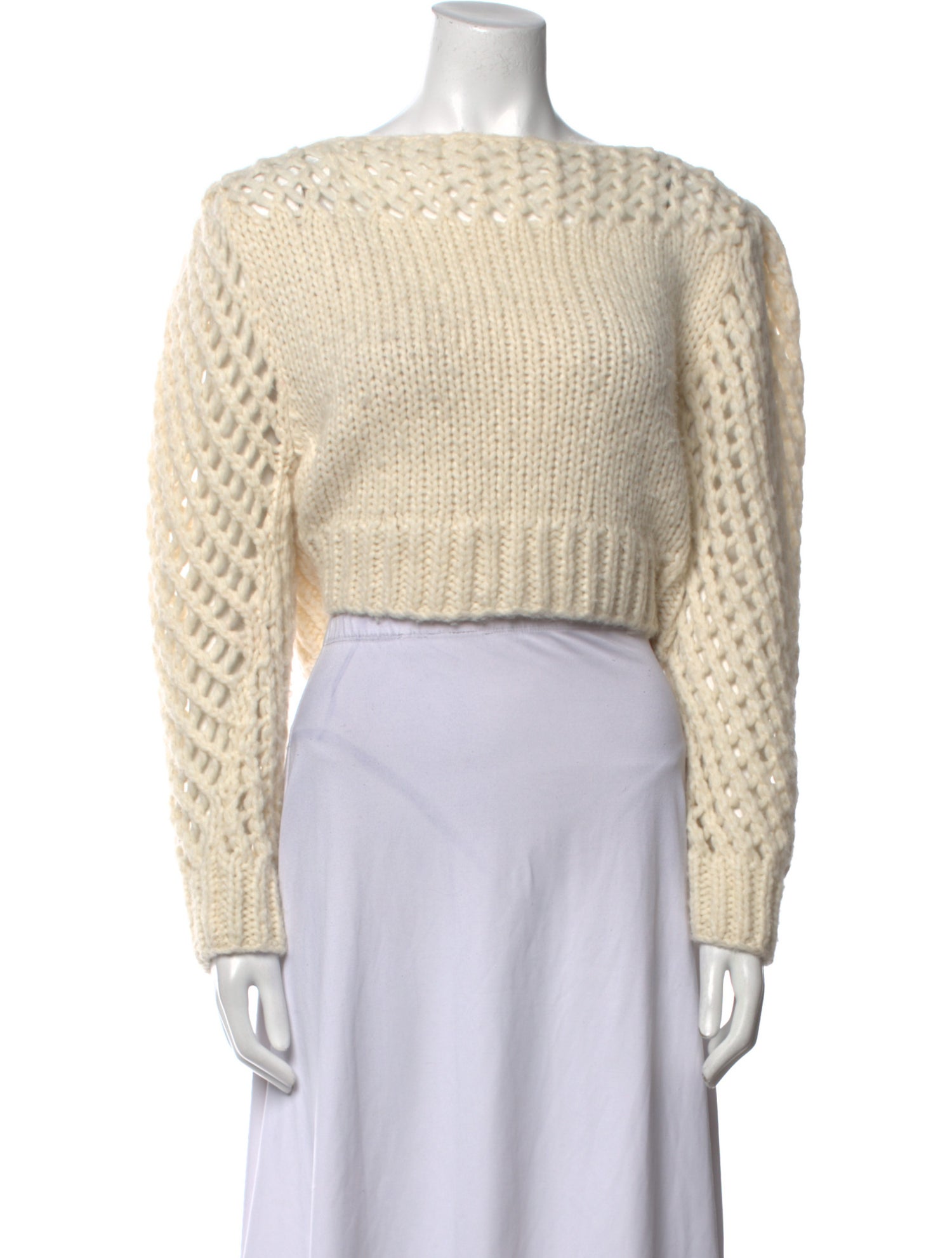 LoveShackFancy Baby Alpaca Bateau Neckline Sweater