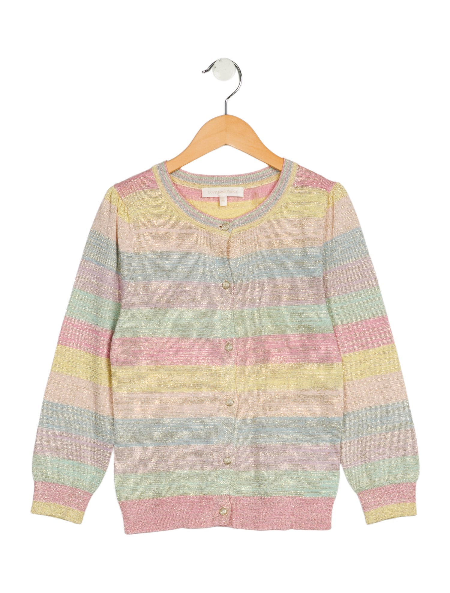LoveShackFancy Girl's Glitter Cardigan