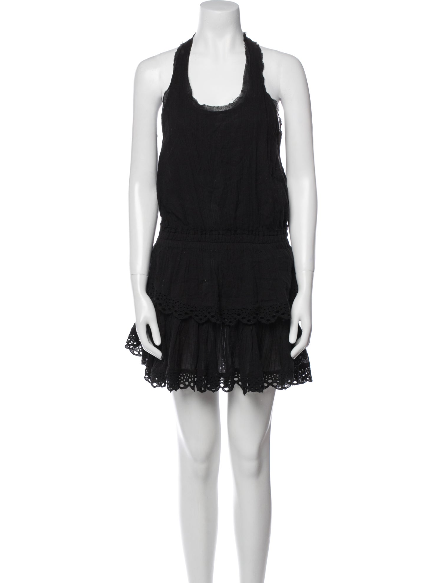 LoveShackFancy Scoop Neck Mini Dress