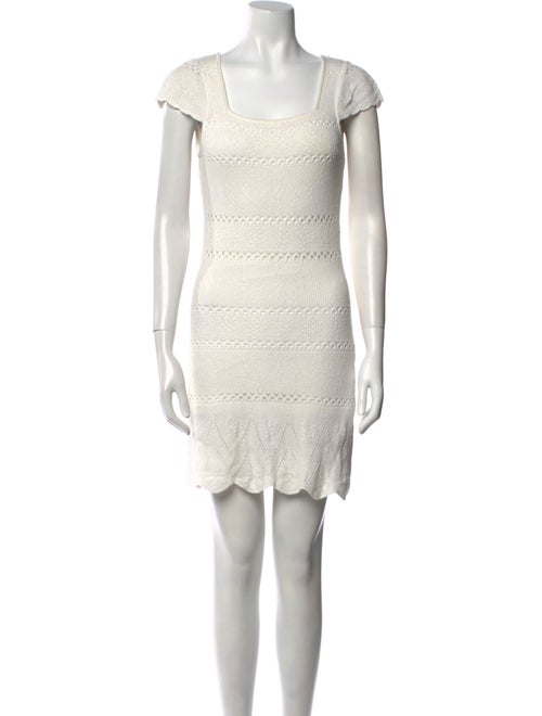 LoveShackFancy Square Neckline Mini Dress