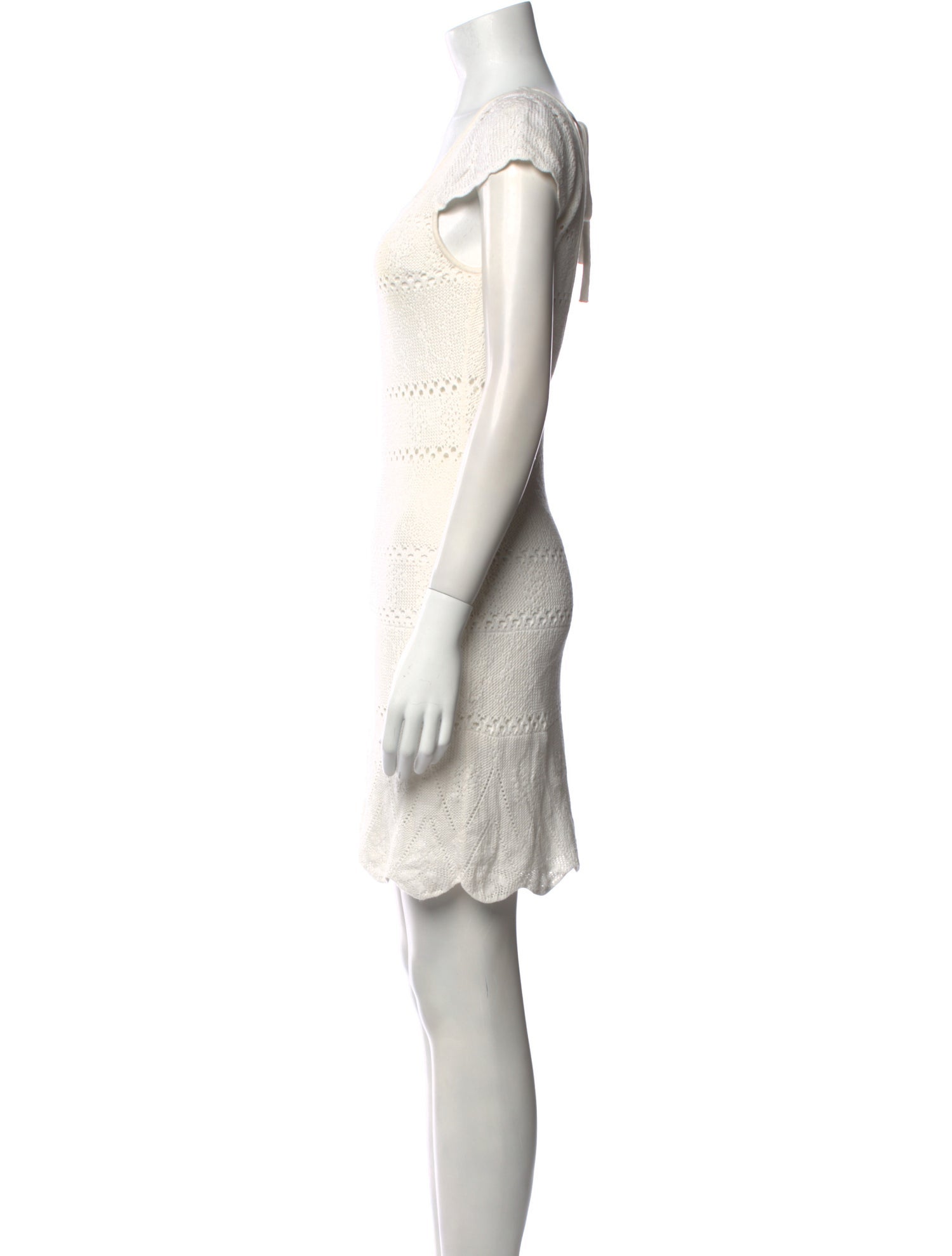 LoveShackFancy Square Neckline Mini Dress