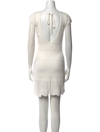 LoveShackFancy Square Neckline Mini Dress