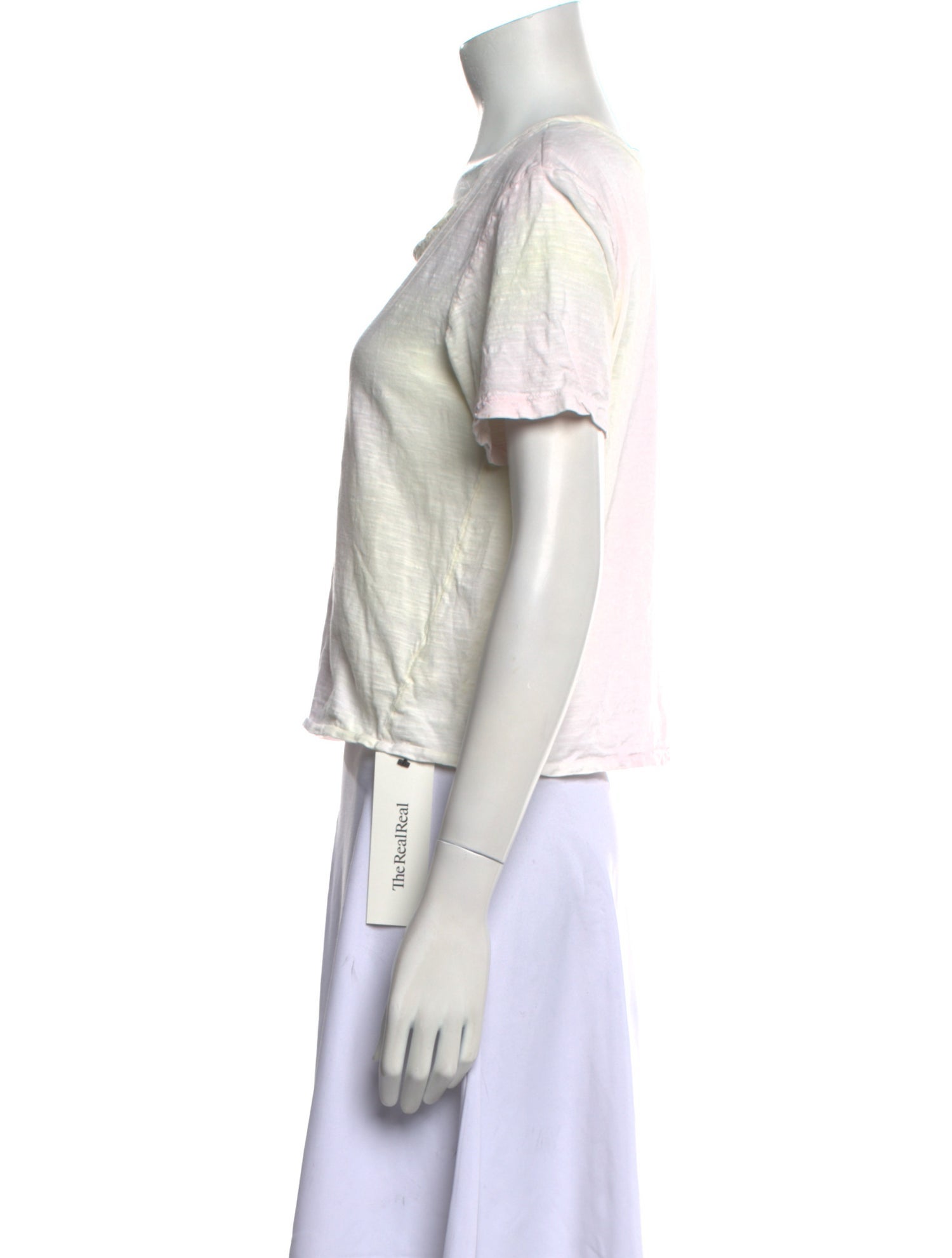 LoveShackFancy Scoop Neck Short Sleeve T-Shirt