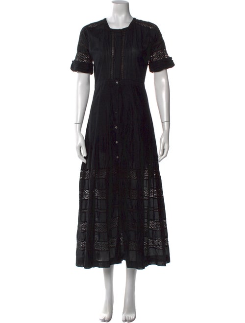 LoveShackFancy Crew Neck Midi Length Dress