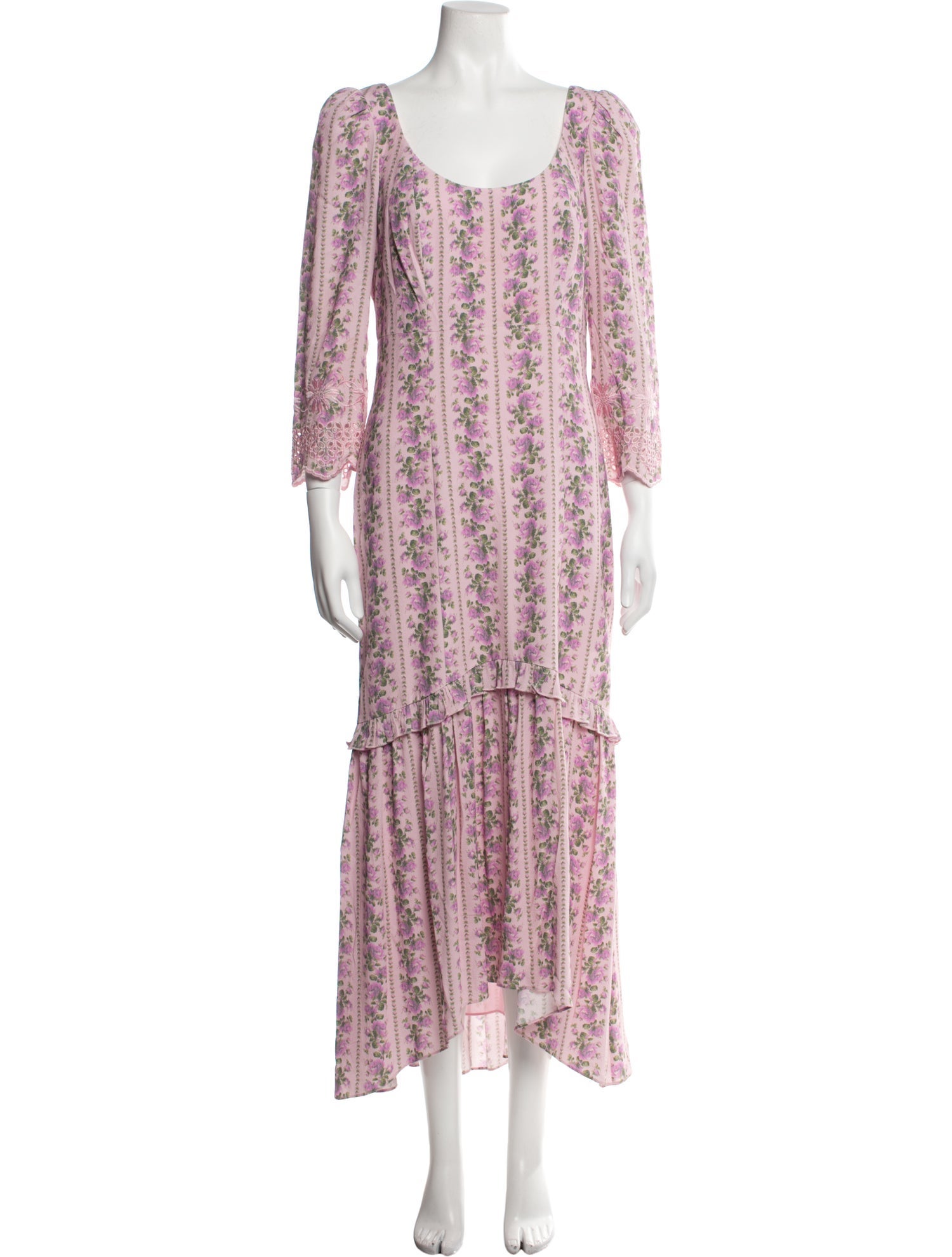 LoveShackFancy Floral Print Long Dress