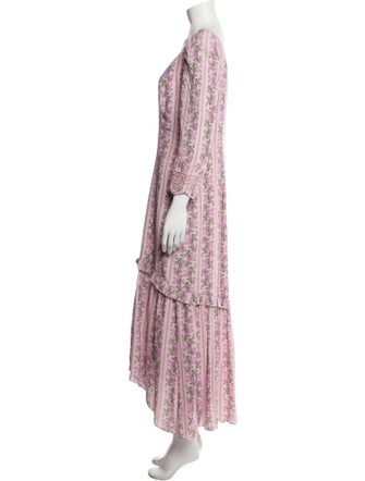 LoveShackFancy Floral Print Long Dress