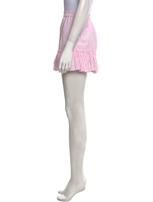 LoveShackFancy Embroidered Accent Mini Skirt