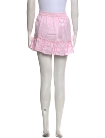 LoveShackFancy Embroidered Accent Mini Skirt