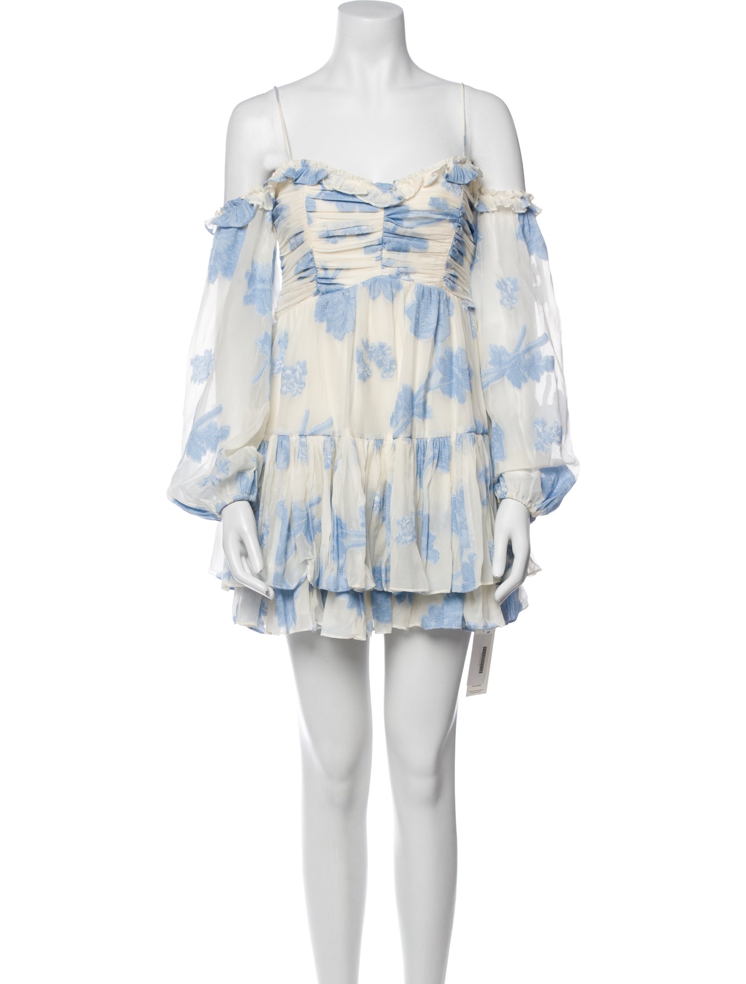 LoveShackFancy Floral Print Mini Dress