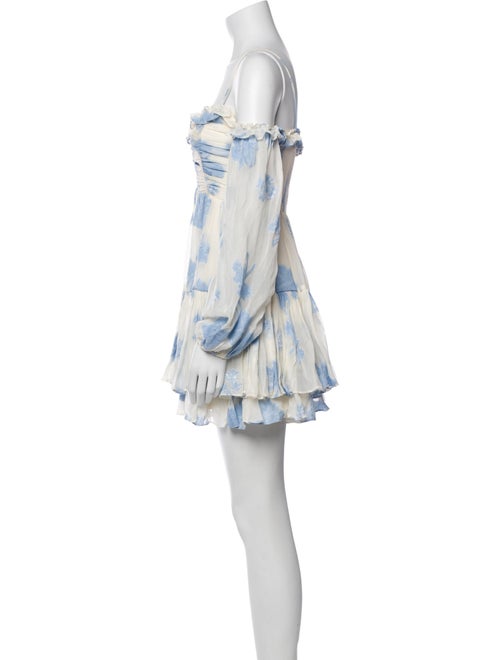 LoveShackFancy Floral Print Mini Dress