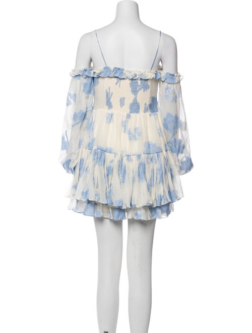 LoveShackFancy Floral Print Mini Dress