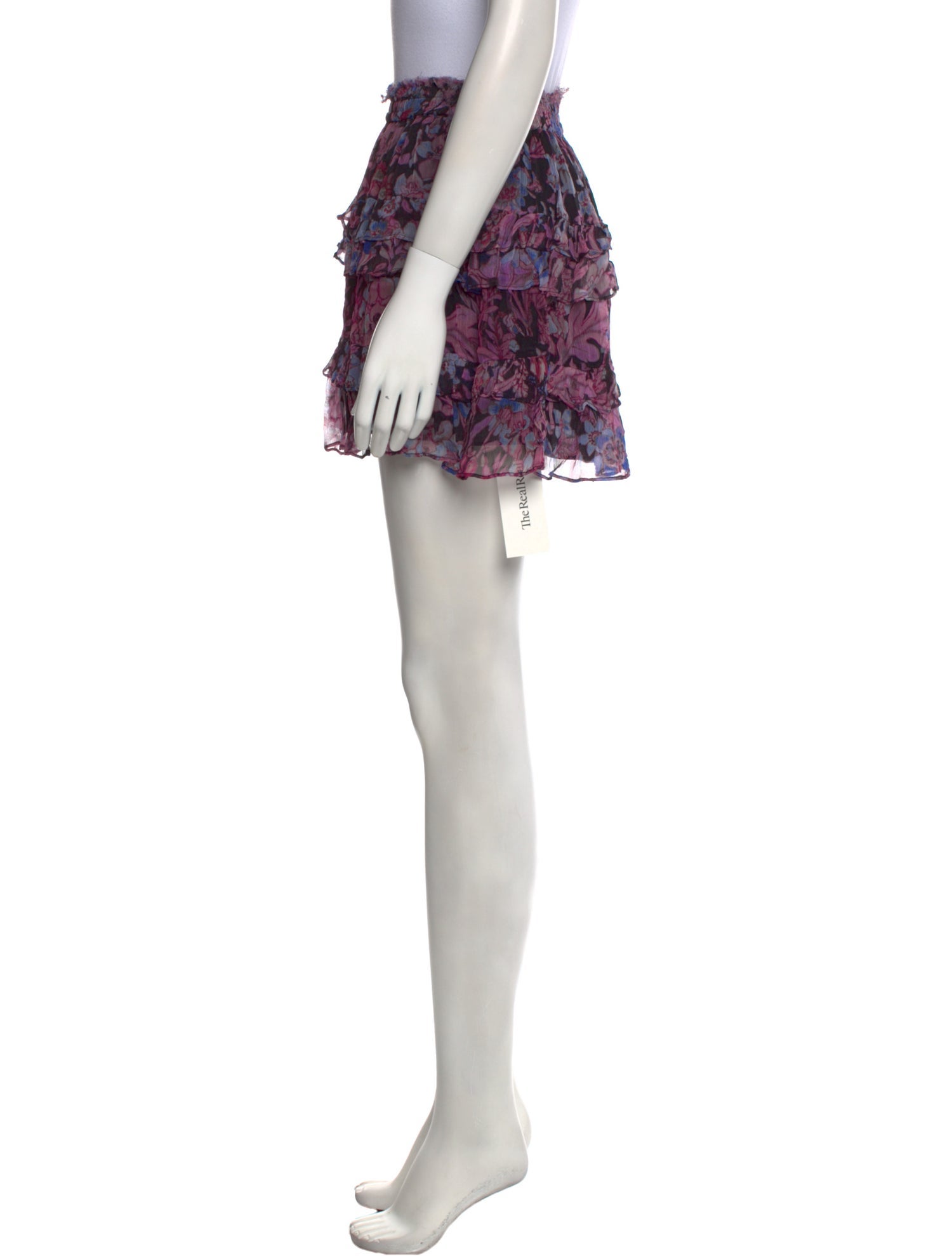 LoveShackFancy Floral Print Mini Skirt