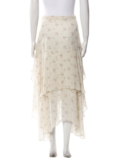 LoveShackFancy Silk Midi Length Skirt