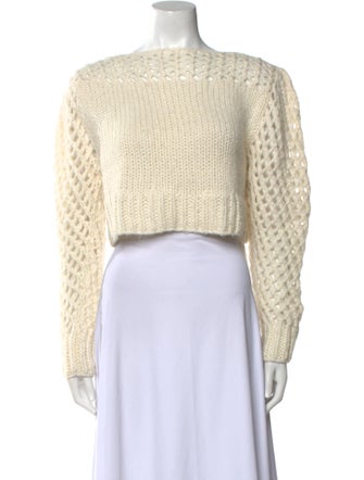 LoveShackFancy Baby Alpaca Bateau Neckline Sweater