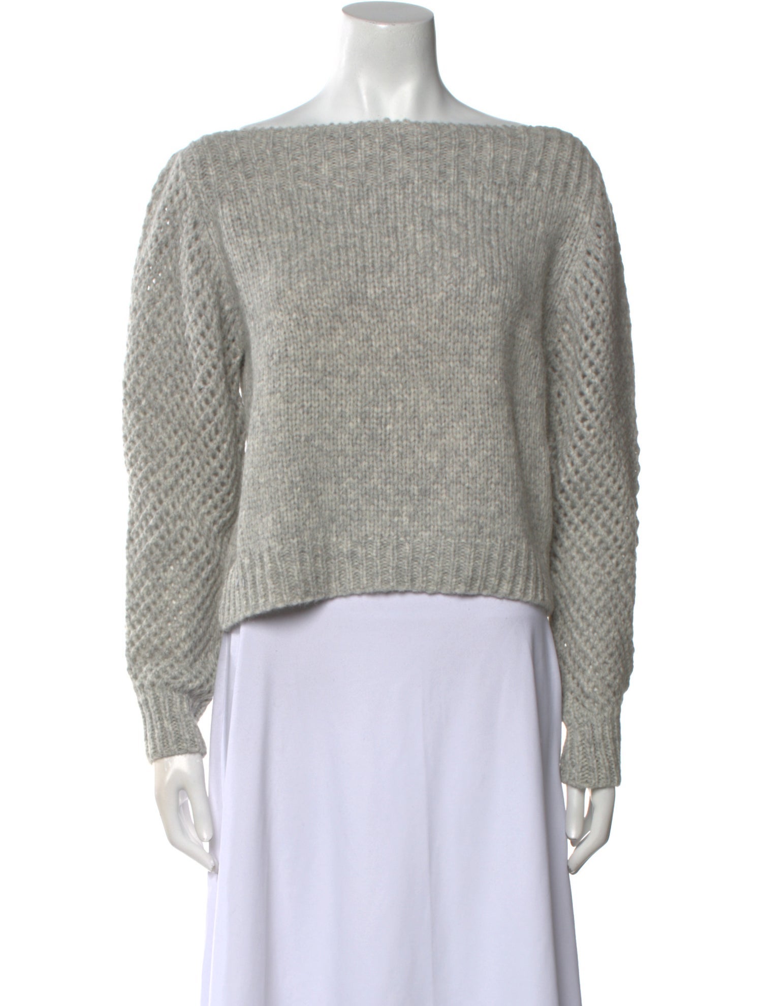 LoveShackFancy Baby Alpaca Bateau Neckline Sweater