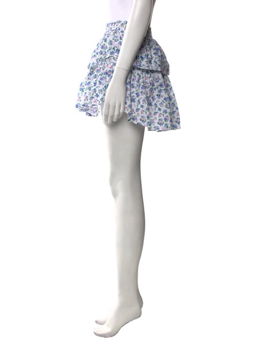 LoveShackFancy Floral Print Mini Skirt