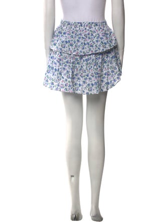 LoveShackFancy Floral Print Mini Skirt
