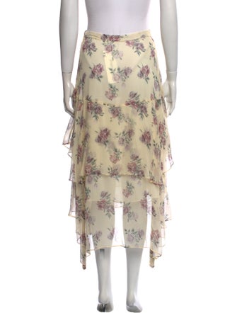 LoveShackFancy Silk Midi Length Skirt