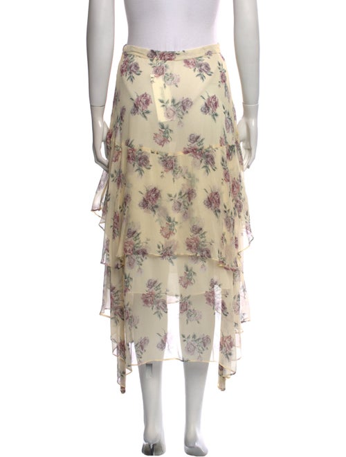 LoveShackFancy Silk Midi Length Skirt