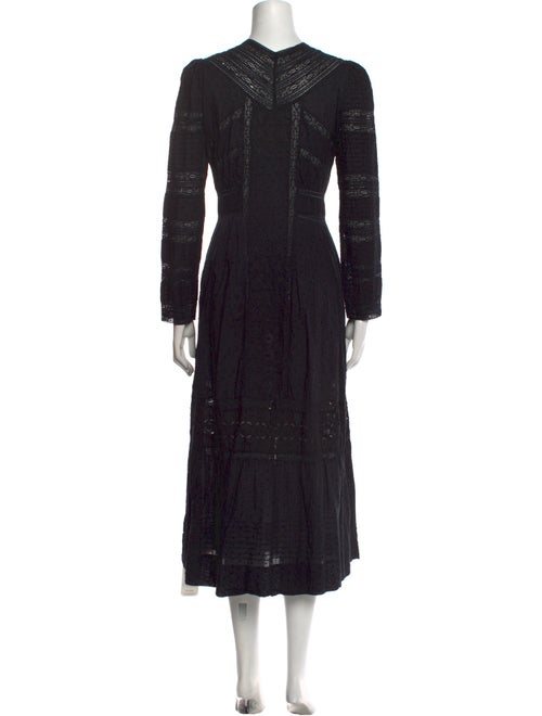 LoveShackFancy Crew Neck Long Dress