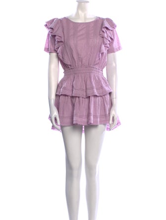 LoveShackFancy Scoop Neck Mini Dress