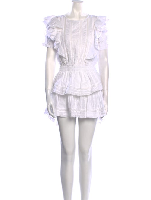 LoveShackFancy Crew Neck Mini Dress