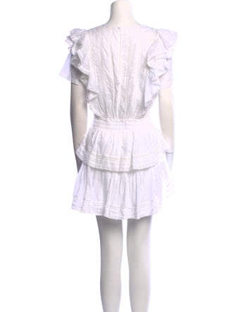 LoveShackFancy Crew Neck Mini Dress