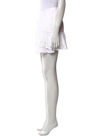 LoveShackFancy Ruffle Embellishment Mini Skirt