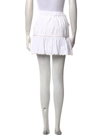 LoveShackFancy Ruffle Embellishment Mini Skirt