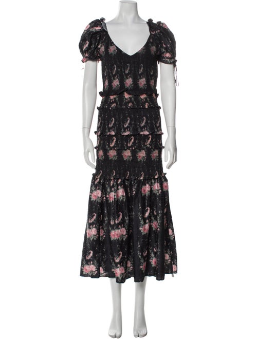 LoveShackFancy Silk Long Dress