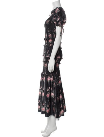 LoveShackFancy Silk Long Dress