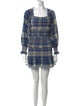 LoveShackFancy Plaid Print Mini Dress