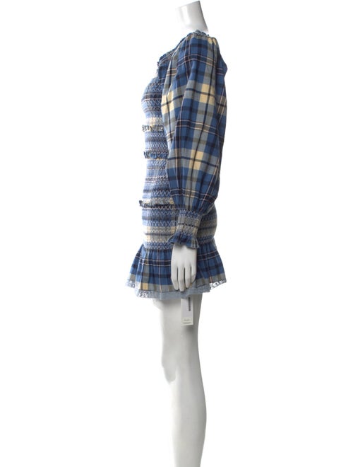 LoveShackFancy Plaid Print Mini Dress