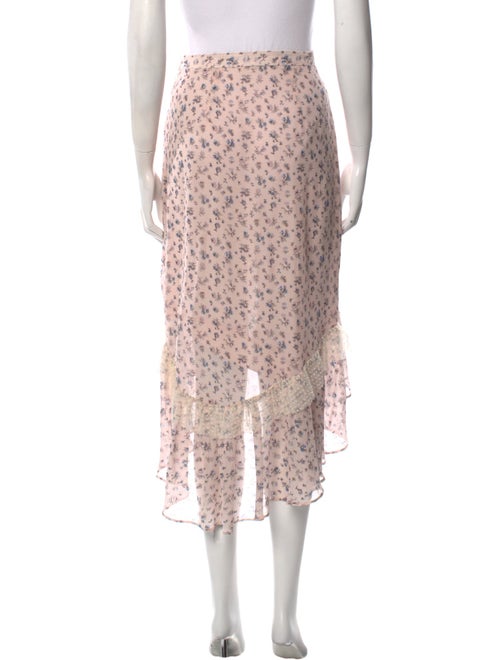 LoveShackFancy Silk Midi Length Skirt