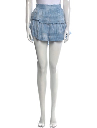 LoveShackFancy Tie-Dye Print Mini Skirt